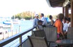 walking tour stops to see the view at the Coconut Grove Sailing Club